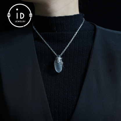 Cicada Pendant in 925 Sterling Silver | Amulet of Transformation & Rebirth | Spiritual Totem for Change Inner Protection
